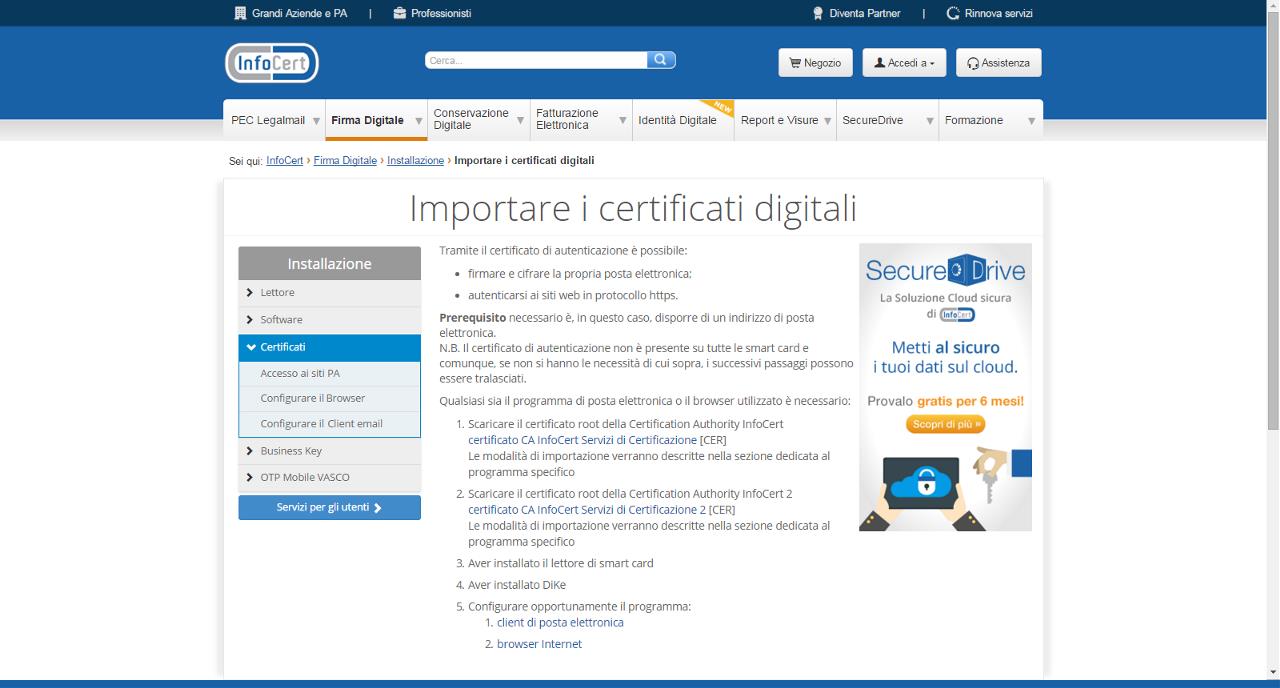 come scaricare il certificato di firma digitale