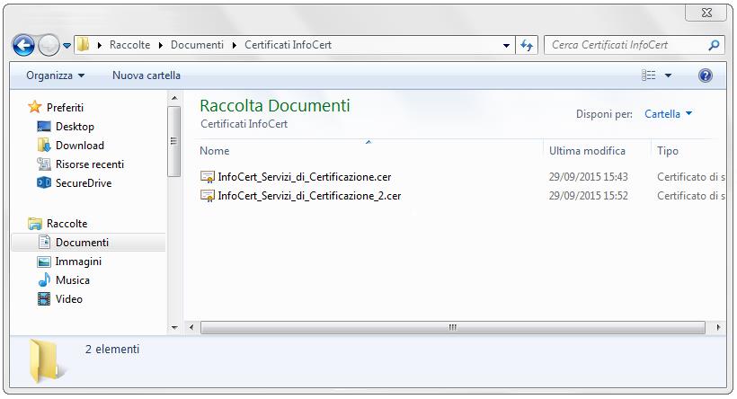SCARICA CERTIFICATI CNS