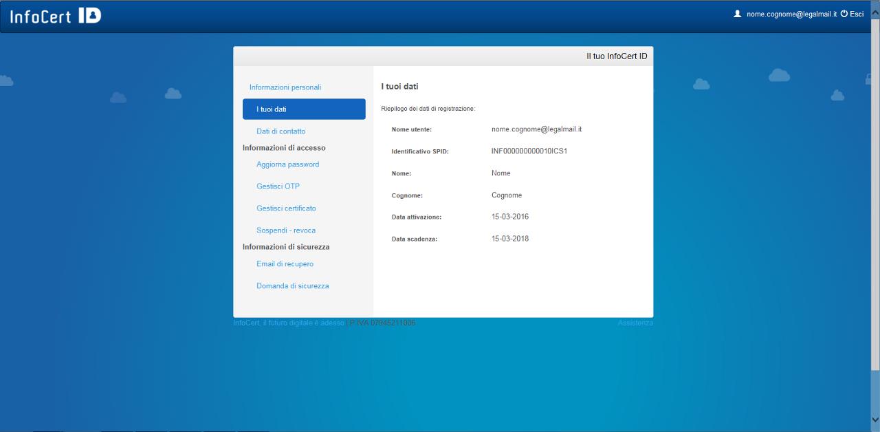 Guida alla gestione di un InfoCert ID Assistenza Infocert