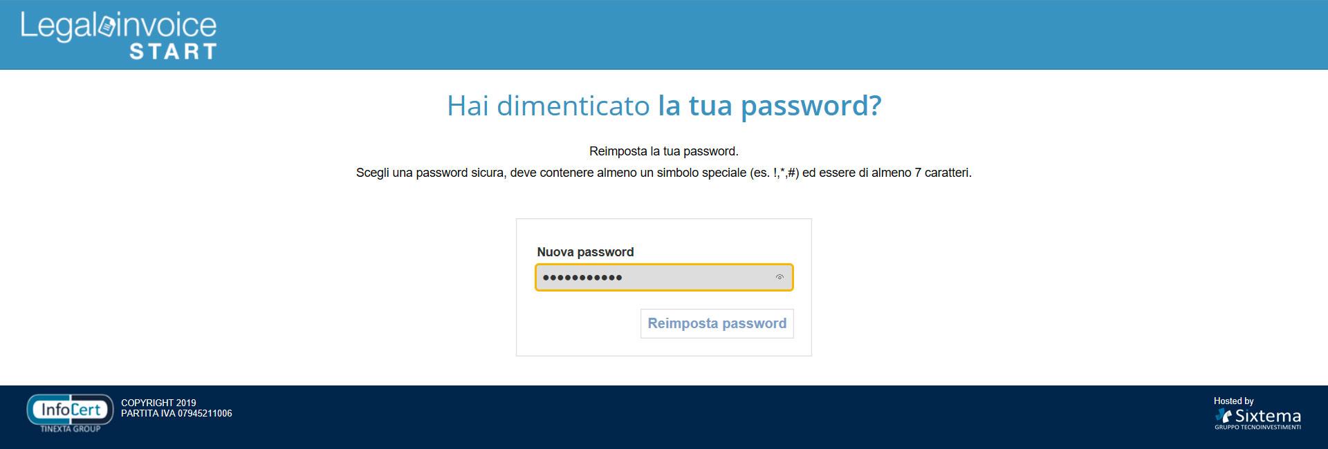 Nuova password